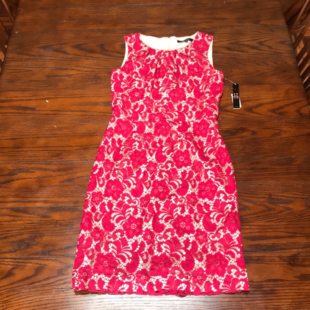 ALEX MARIE///red lace dress